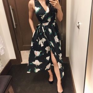 Banana republic floral wrap dress